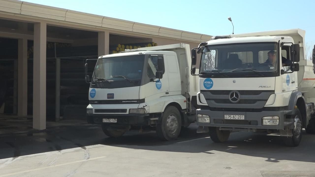 Naxçıvan şəhər Sukanal İdarəsində nəqliyyat vasitələrinə baxış keçirildi - FOTOLAR
